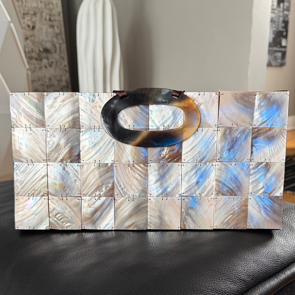 NWT Elegant Mother of Pearl Clutch